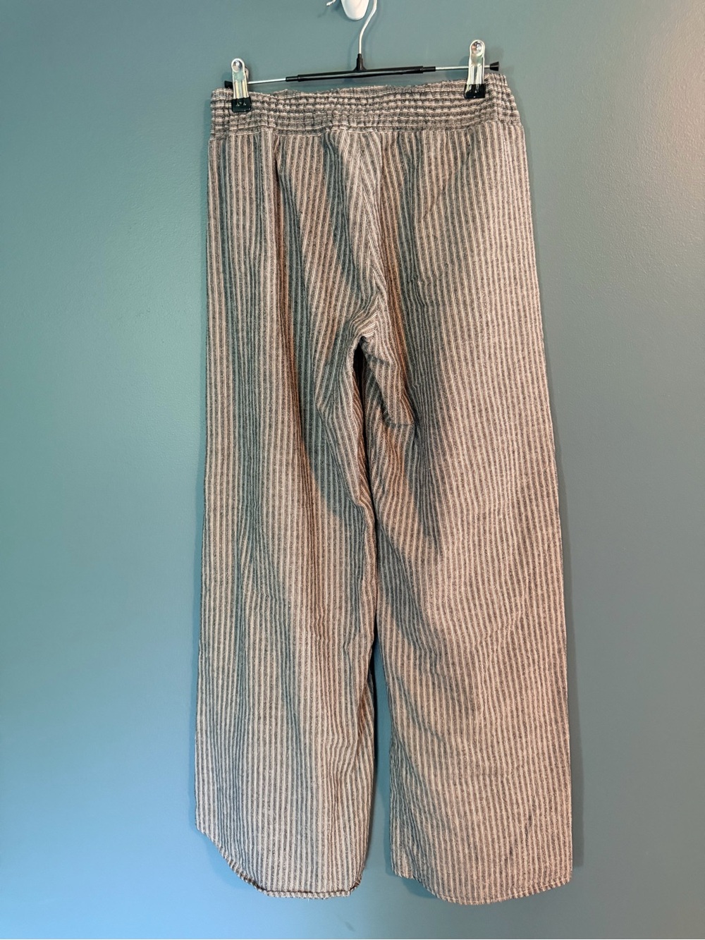 Bobi Evereve Striped Wide-Leg Pants White & Black 100% cotton Sz Small - Picture 3 of 7